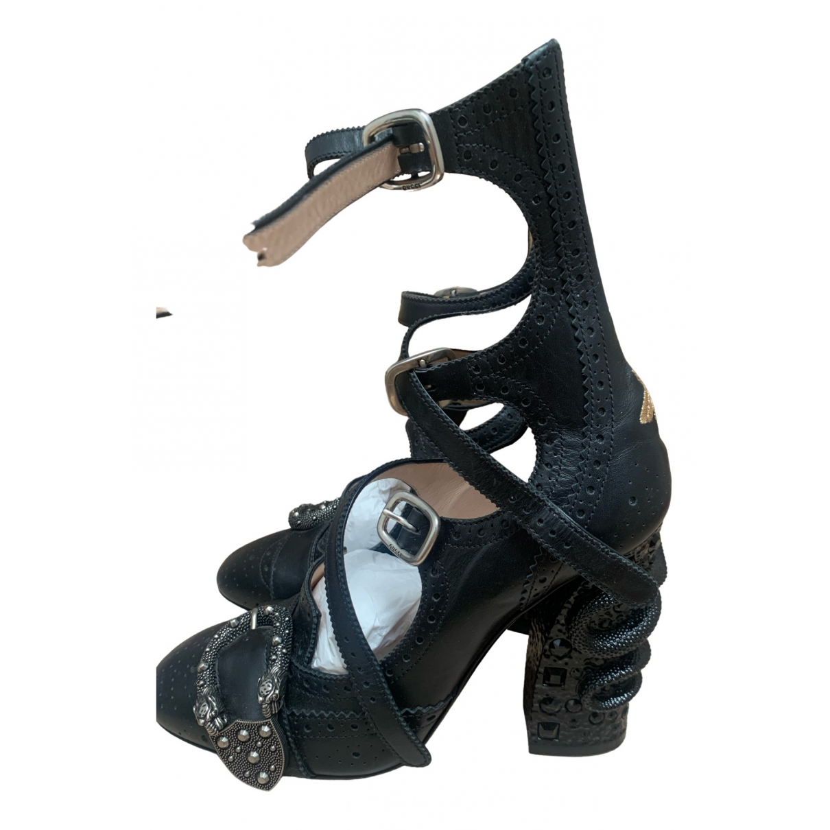Queercore leather sandal Gucci Black 